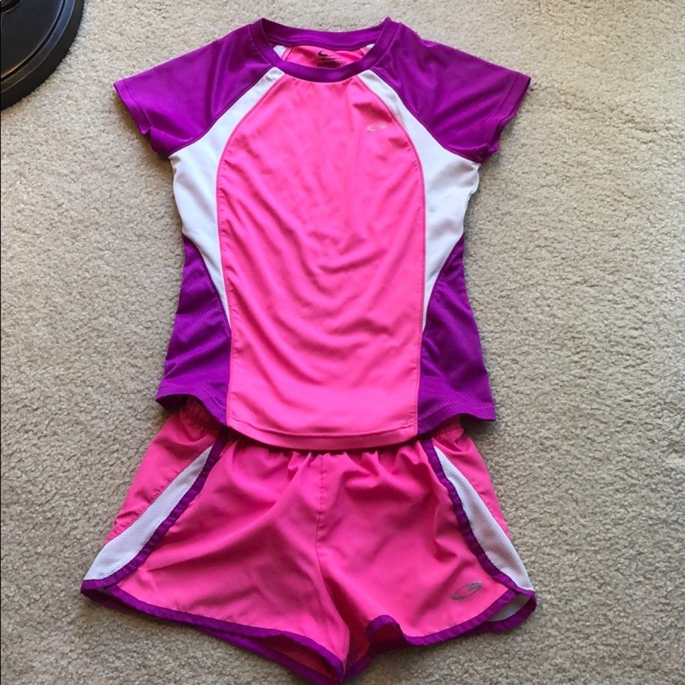 Champion Rashguard & Swim Board Shorts size 7-8